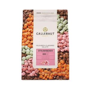 BARRY CALLEBAUT - Ciocolată albă cu aromă de căpșuni, dropsuri, unt de cacao 30% - 2,5kg