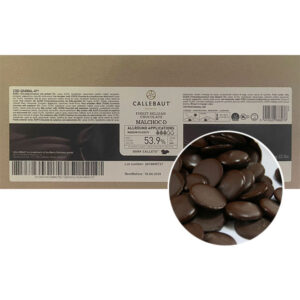 BARRY CALLEBAUT - Ciocolată neagră cu indulcitor - cacao 53,90% - dropsuri - 10kg