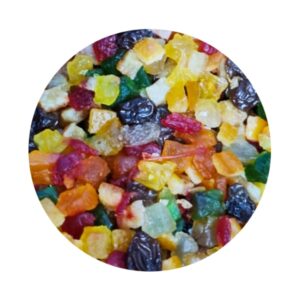 Cuburi de fructe confiate mixt - 1kg
